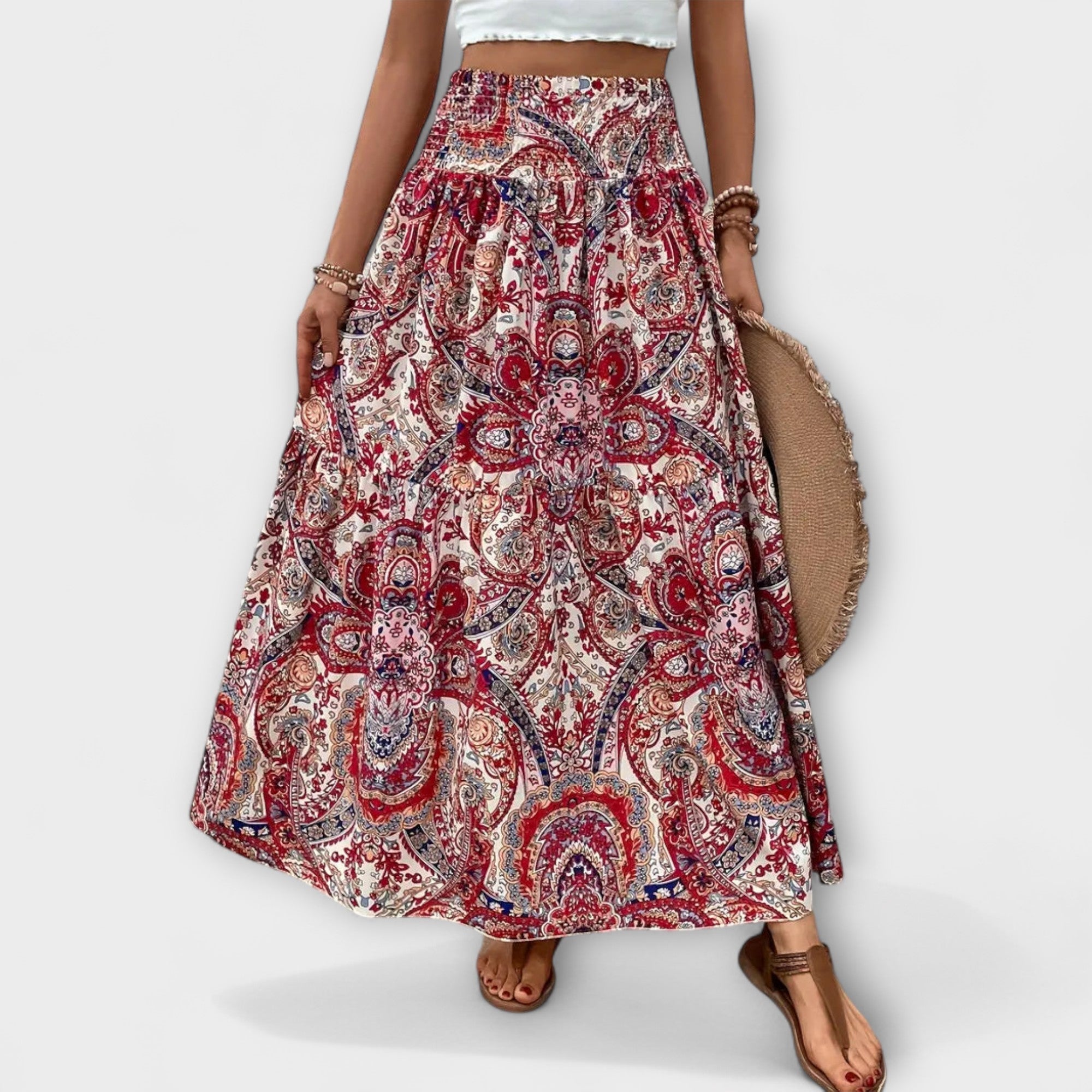 Jupe fluide avec motif