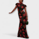 Luna - Robe maxi avec imprimé floral