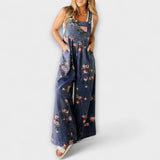 Bethany - Salopette en denim à motifs floraux