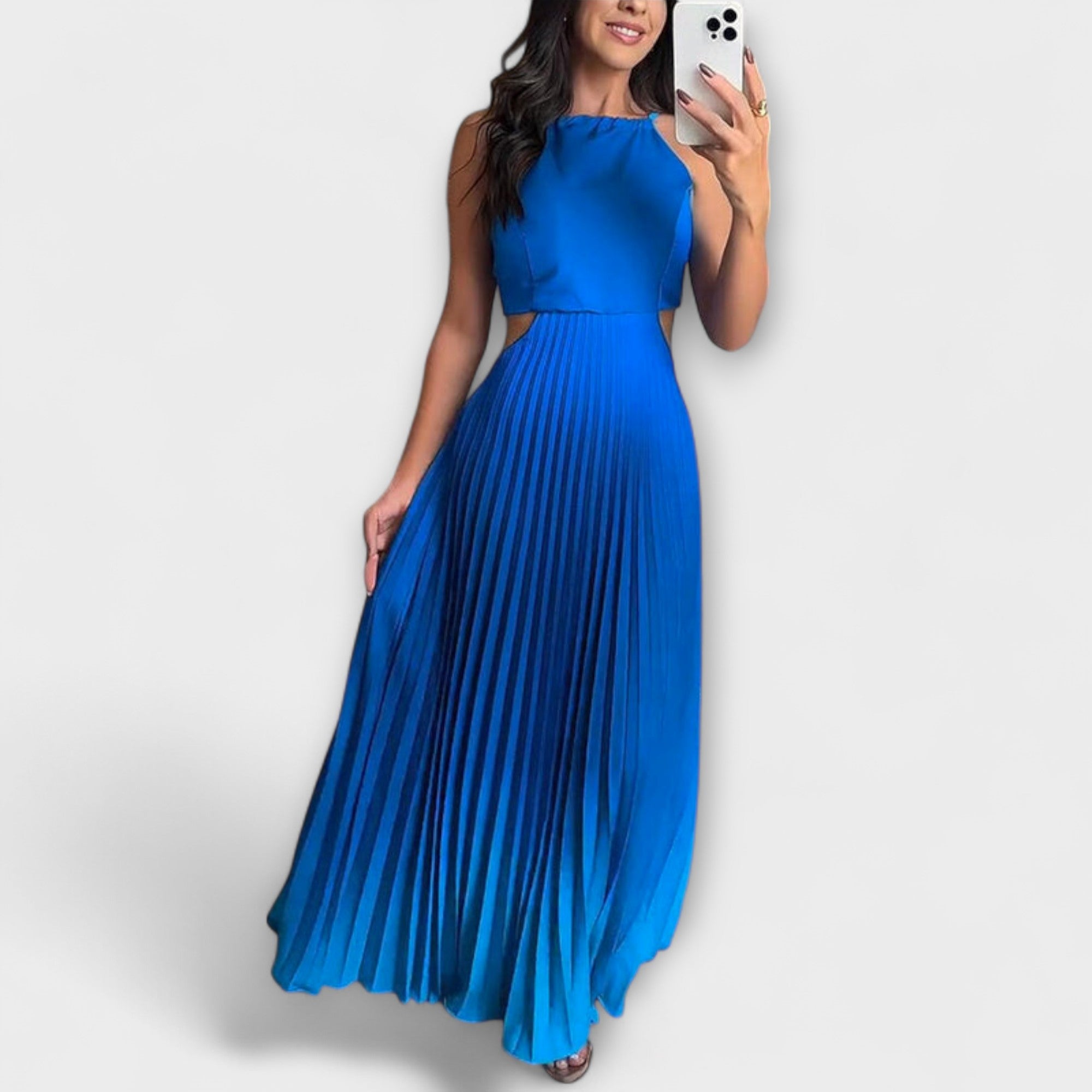 Haven - Robe maxi à plis dégradés sans dos chic