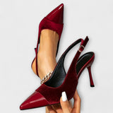 Kathleen - Escarpins Stiletto en Velours à Patchwork