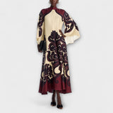 Lucy - Robe maxi à imprimé grenadille pour une élégance sans effort