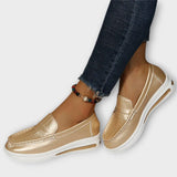 Anna - Ballerines à Couture Imprimée Basses
