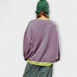 Mary - Pull oversized rayé