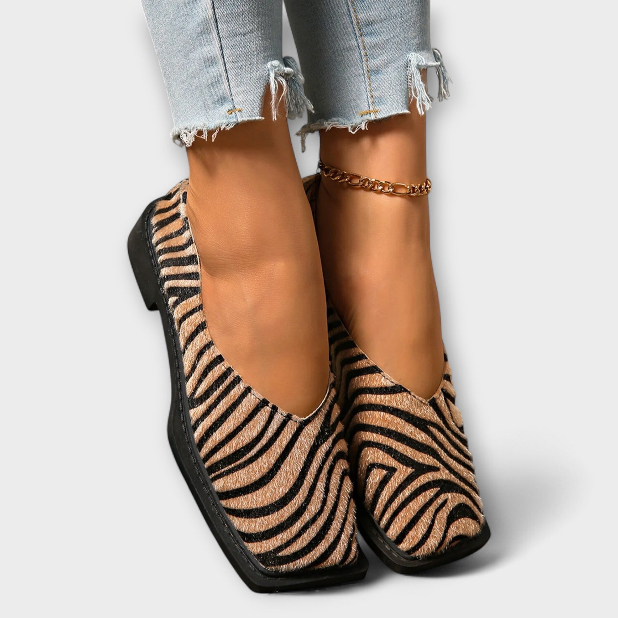 Ulani – Chaussures de loisirs avec imprimé zèbre