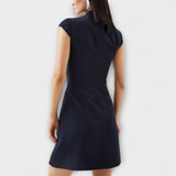 Elowen – Robe courte en patchwork inspirée par le militaire
