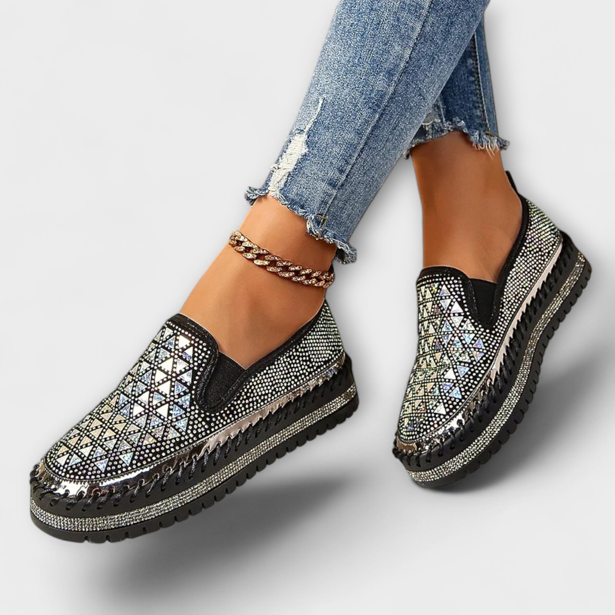Vada – Pantoufles ornées de strass