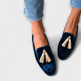 Quinnlyn – Mocassins vintage avec pampilles