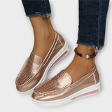 Anna - Ballerines à Couture Imprimée Basses