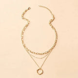 Collier superposé doré rétro