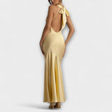 Lennon - Robe maxi élégante en satin