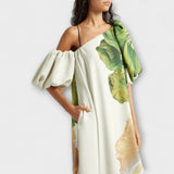 Melody - Robe Maxi Fleurie Asymétrique