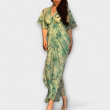 Lana - Élégante Robe Florale à Décolleté en V