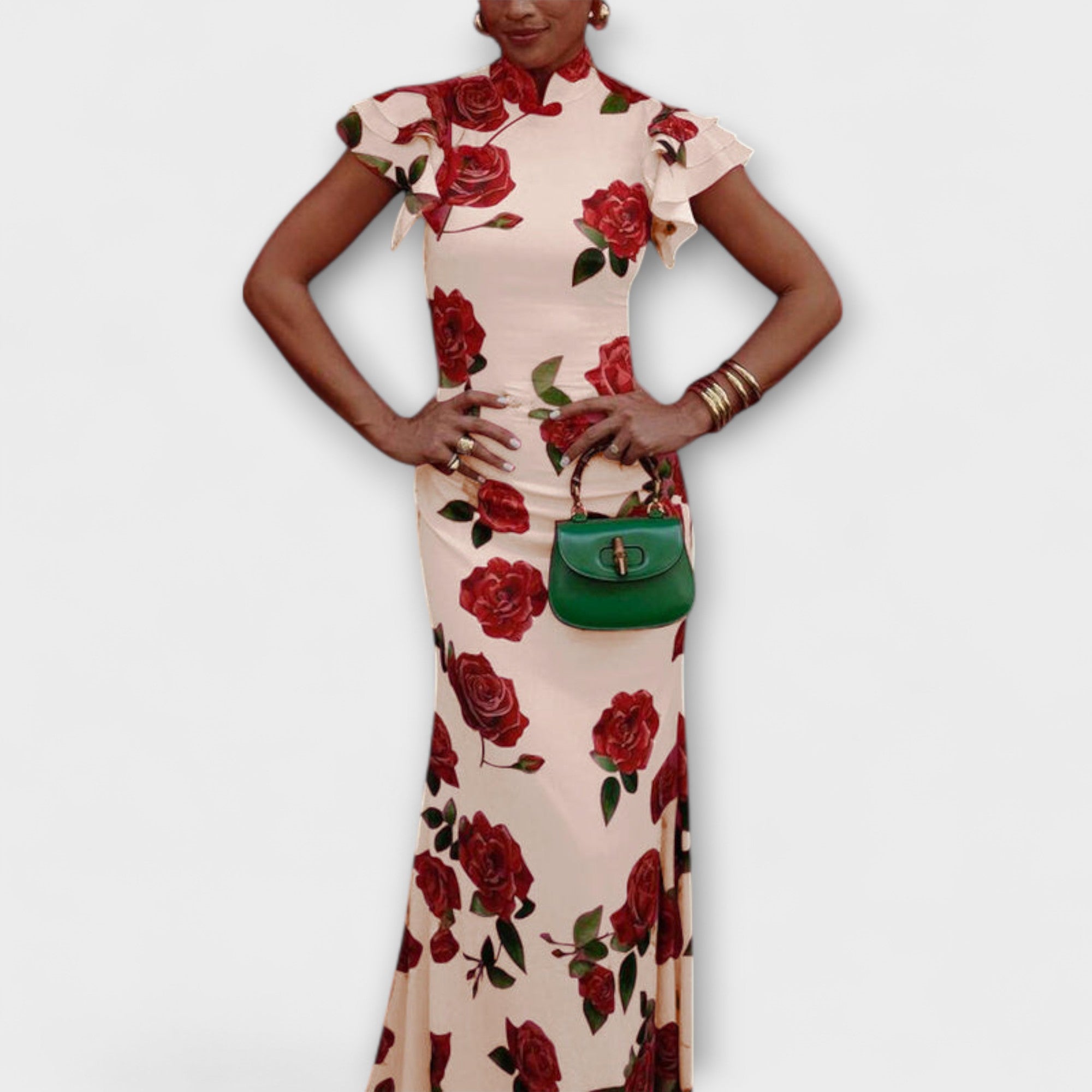 Luna - Robe maxi avec imprimé floral