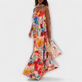 Harlow - Robe Maxi Fleurie Off-Shoulder