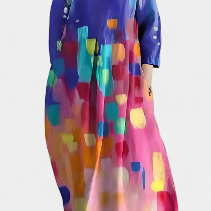 Ana - Robe fluide à motifs
