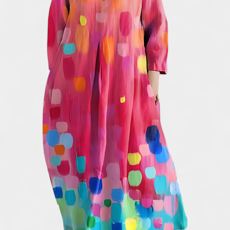 Ana - Robe fluide à motifs