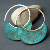 Boucles d'oreilles en turquoise vintage usées