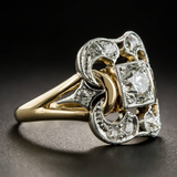 Bague Vintage en Or avec Zirconias