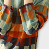 Erika - Pull à col roulé en patchwork