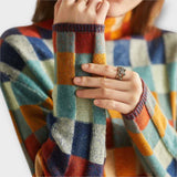 Erika - Pull à col roulé en patchwork