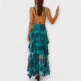 Domenica - Robe en chiffon avec décolleté en V et couches fluides