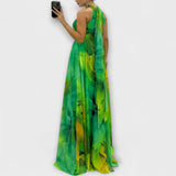 Isalie – Robe maxi en chiffon à motifs floraux