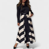 Hedda - Robe chemise longue avec ceinture