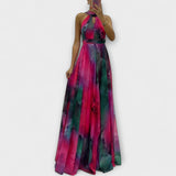 Isalie – Robe maxi en chiffon à motifs floraux