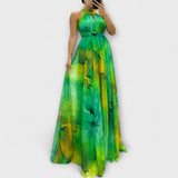Isalie – Robe maxi en chiffon à motifs floraux