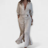 Jeanette - Robe maxi avec décolleté en V