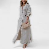 Jeanette - Robe maxi avec décolleté en V