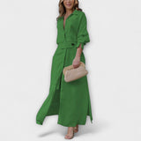 Jeanette - Robe maxi avec décolleté en V