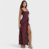 Lara - Robe maxi élégante avec fente