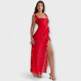 Lara - Robe maxi élégante avec fente