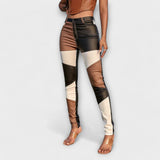 Calliope - Pantalon slim avec motif color block