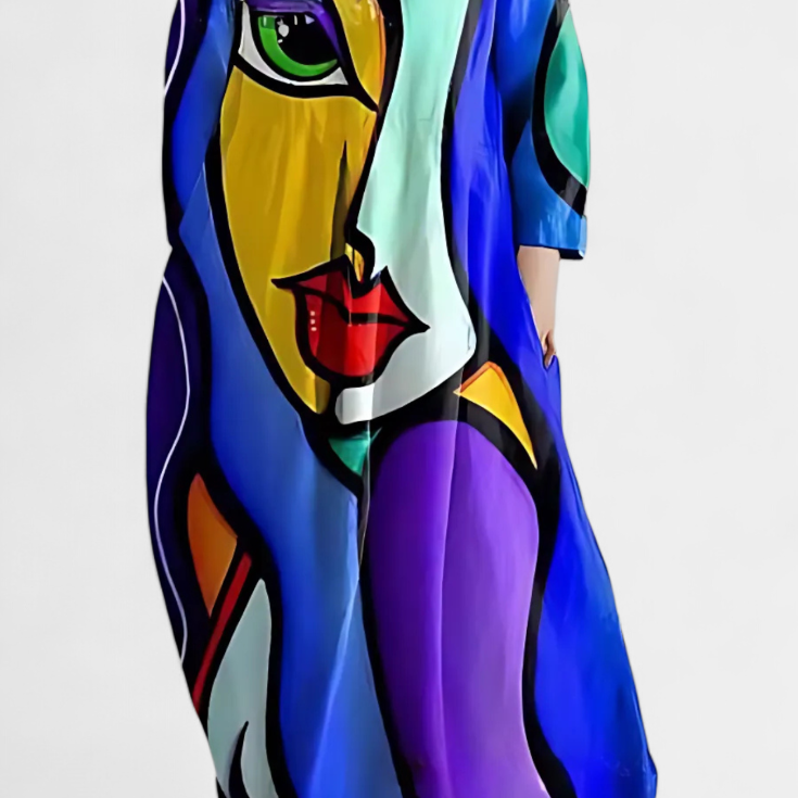 Ana - Robe fluide à motifs
