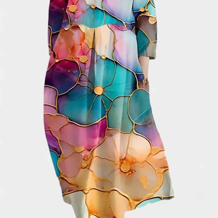 Ana - Robe fluide à motifs