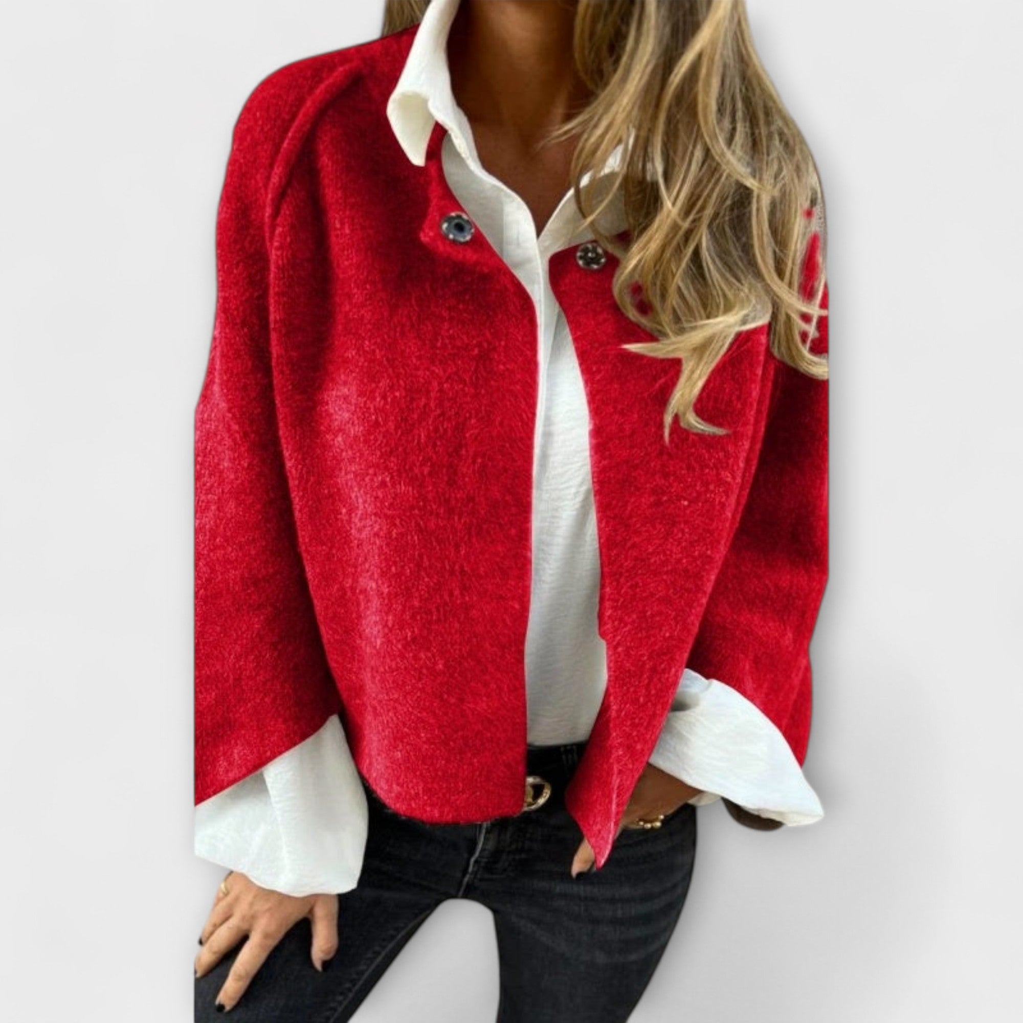Lena - Veste courte élégante avec col rond