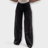 Jeans patchwork tendance en dentelle